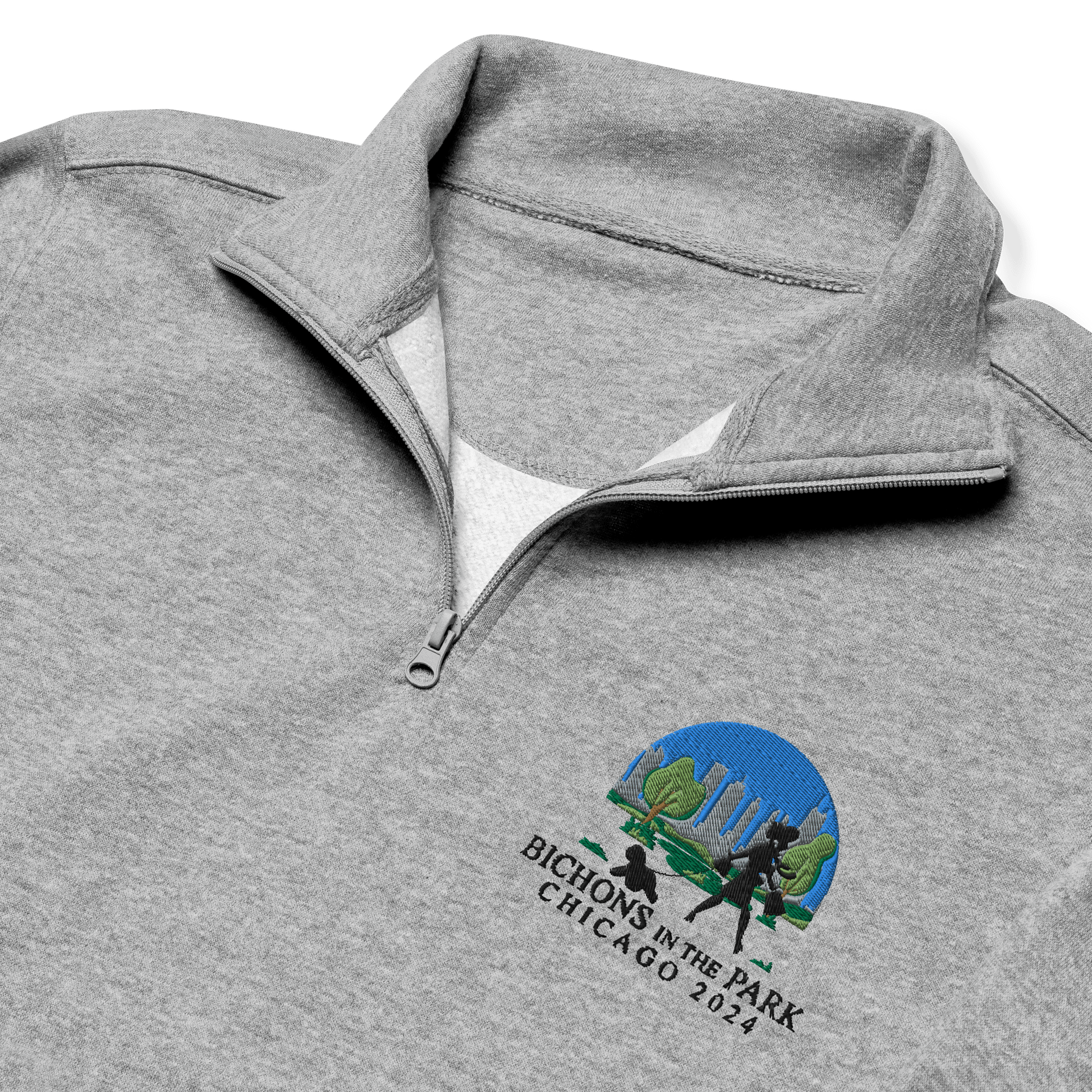2024 National Specialty Embroidered 1/4 Zip Cotton Heritage Unisex Fleece Pullover product image (2)