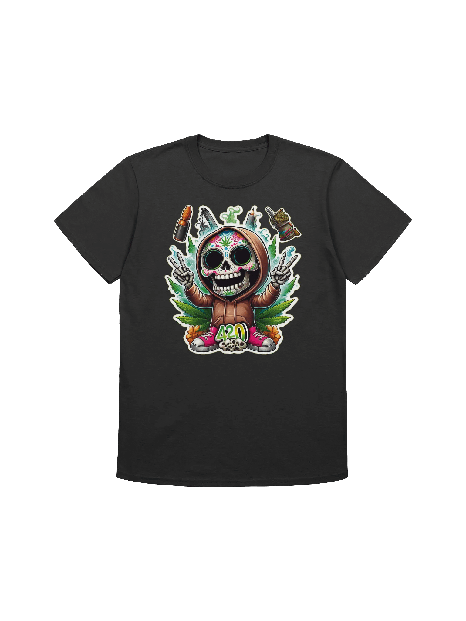 Sugar Skull Art - Stoner Celebration T-Shirt product image (1)