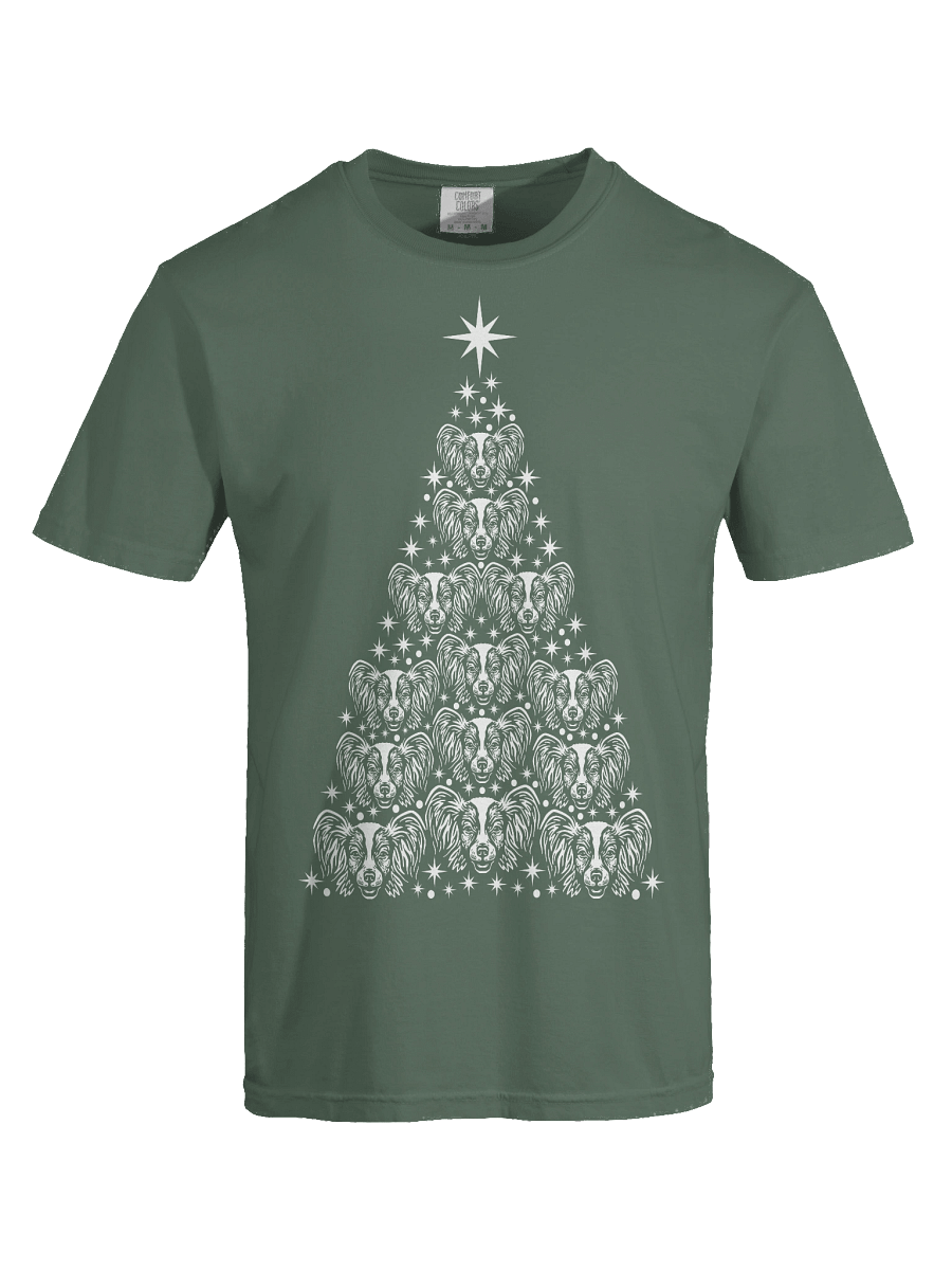 Papillon Christmas Tree T-Shirt product image (27)