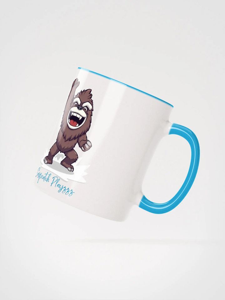 Cartoon Sasquatch Playzzz Light Blue Mug! product image (2)