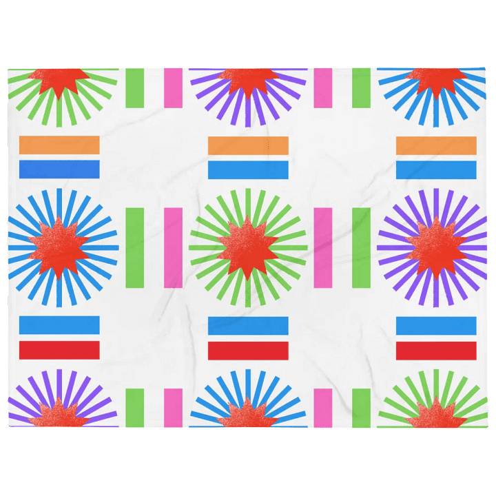 Colorful Starburst Pattern Design Throw Blanket product image (1)