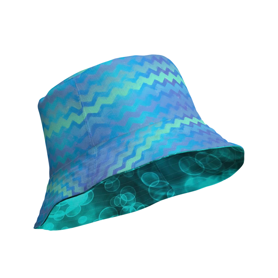 Blue Ocean Bokeh and Mermaid Stripe Bucket hat product image (10)