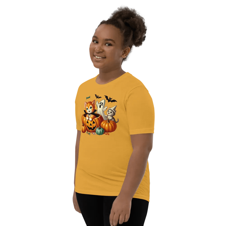 Kittens and Ghost Halloween Kids T-Shirt product image (68)
