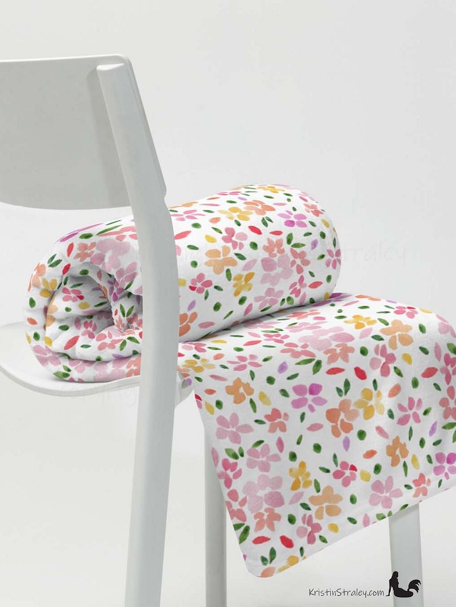 Spring Flowers Fleece Throw Blanket product image (4)