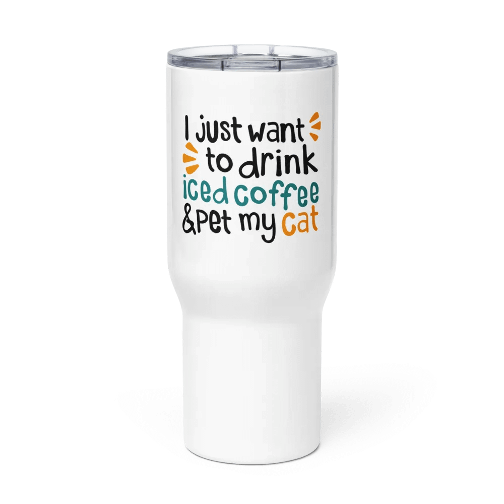 Iced Coffee & Cat - Travel Mug With a Handle product image (1)