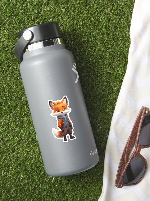 Adventurous and Cheerful Fox kiss-cut Sticker product image (2)