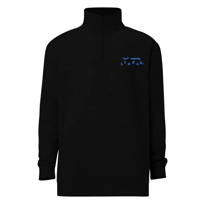 *not* mentally linear. (electric design) embroidered quarter zip product image (2)