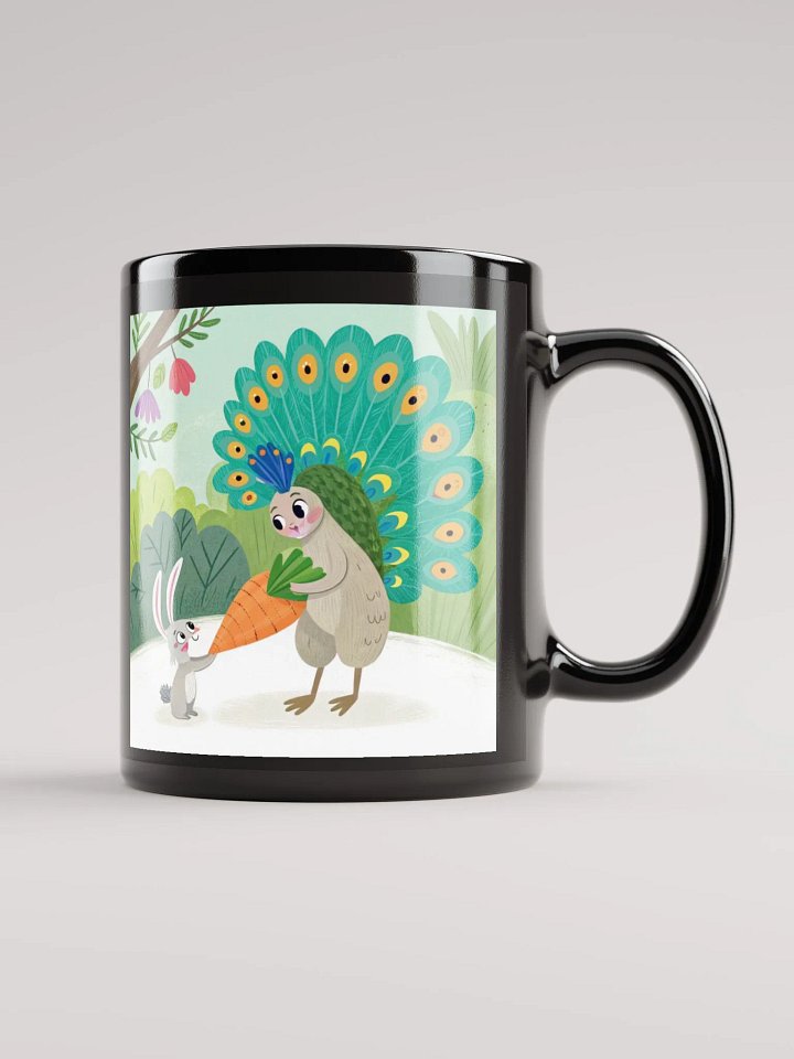 Playful Peacock and Rabbit Mug product image (2)