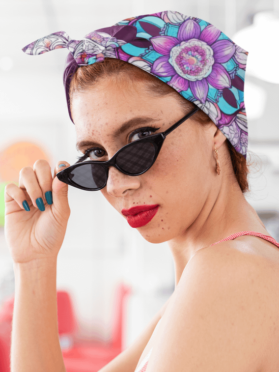 Moonlit Garden Mandala - Bandana product image (2)