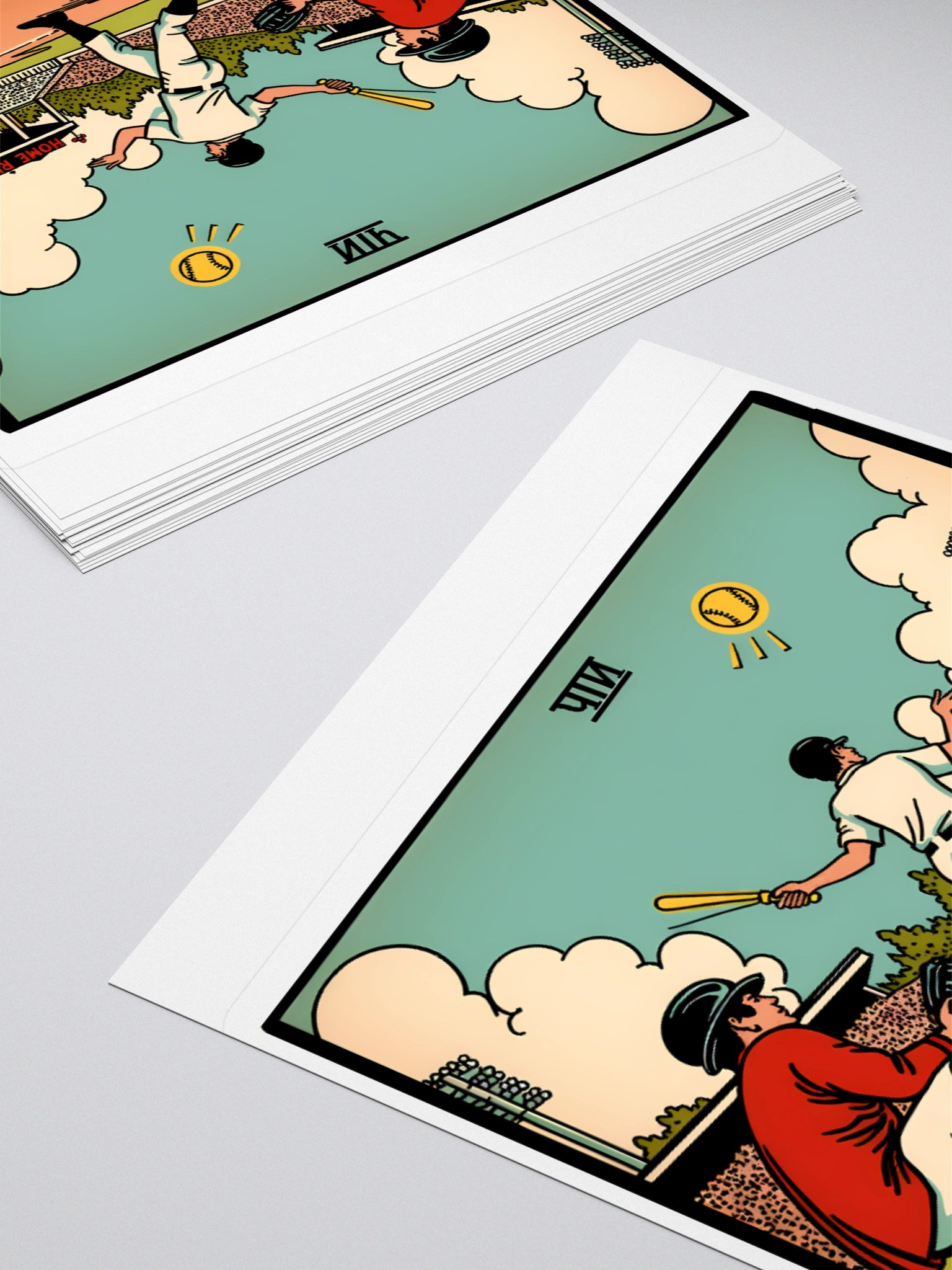 Vintage Baseball Card: Retro Home Run Scene Sticker product image (11)