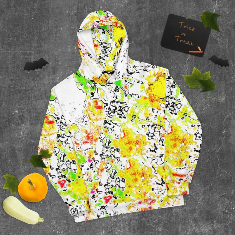 Abstract Vibrant Daisy Flower Unisex Pull Over Hoodie product image (10)