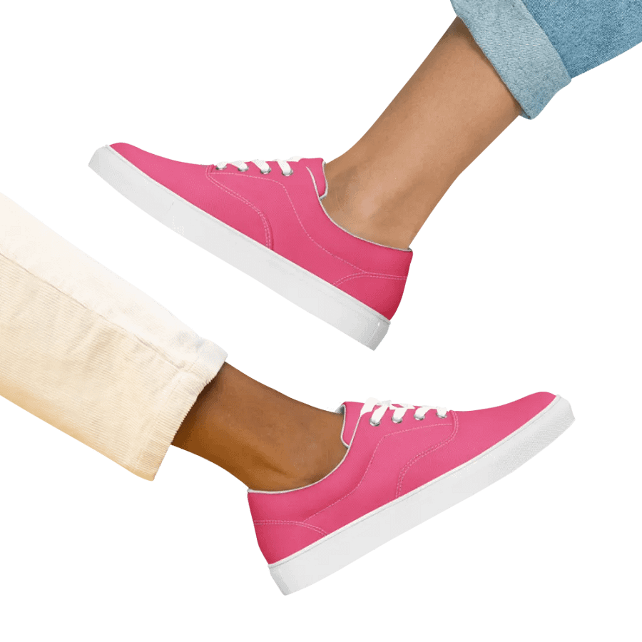 Muse Coquette Lace-Up Canvas Shoes (Raspberry juice) product image (11)
