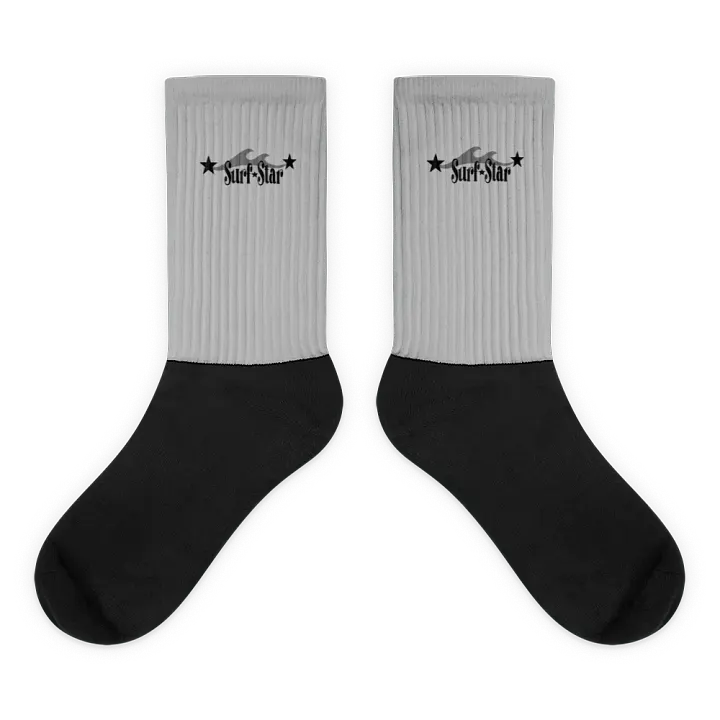 Surf star logo, gray socks product image (1)