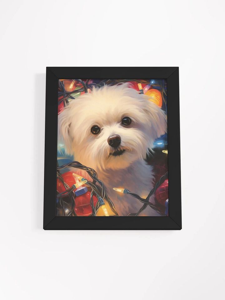 Whimsical Christmas Lights Dog Poster product image (2)