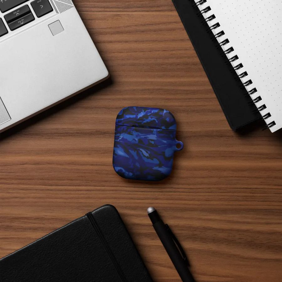 Dark Blue Camo AirPod Case product image (14)