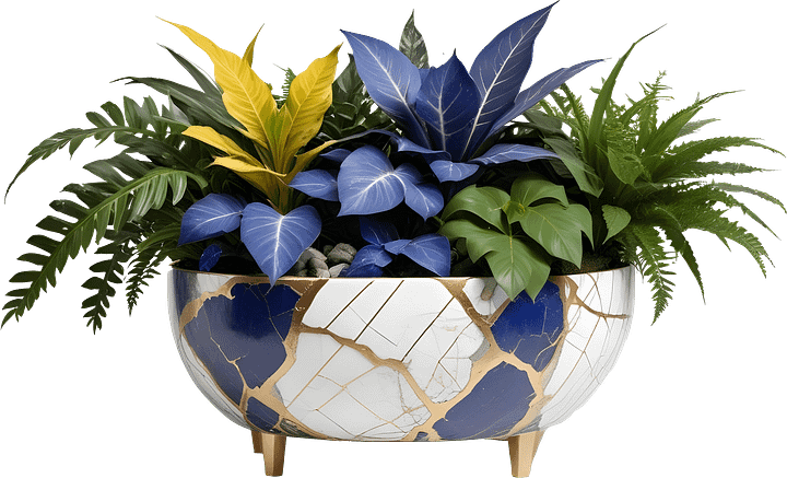 Kintsugi Elegance – Harmony Planter PNG product image (1)