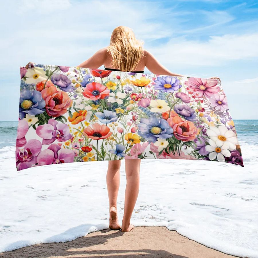 Floral Burst Sublimated Towel product image (1)
