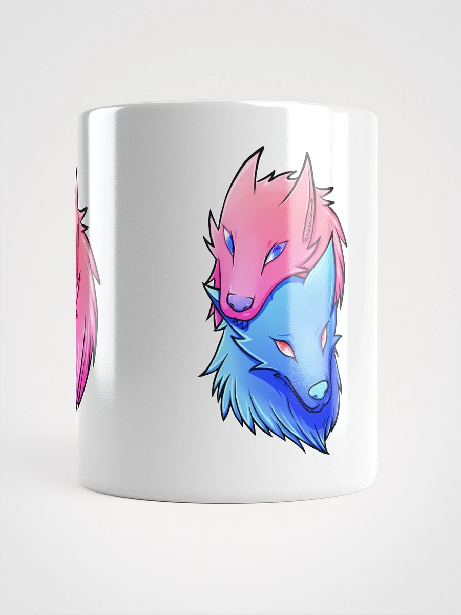 Pink and Blue Wolf Coffee Mug (White) product image (5)