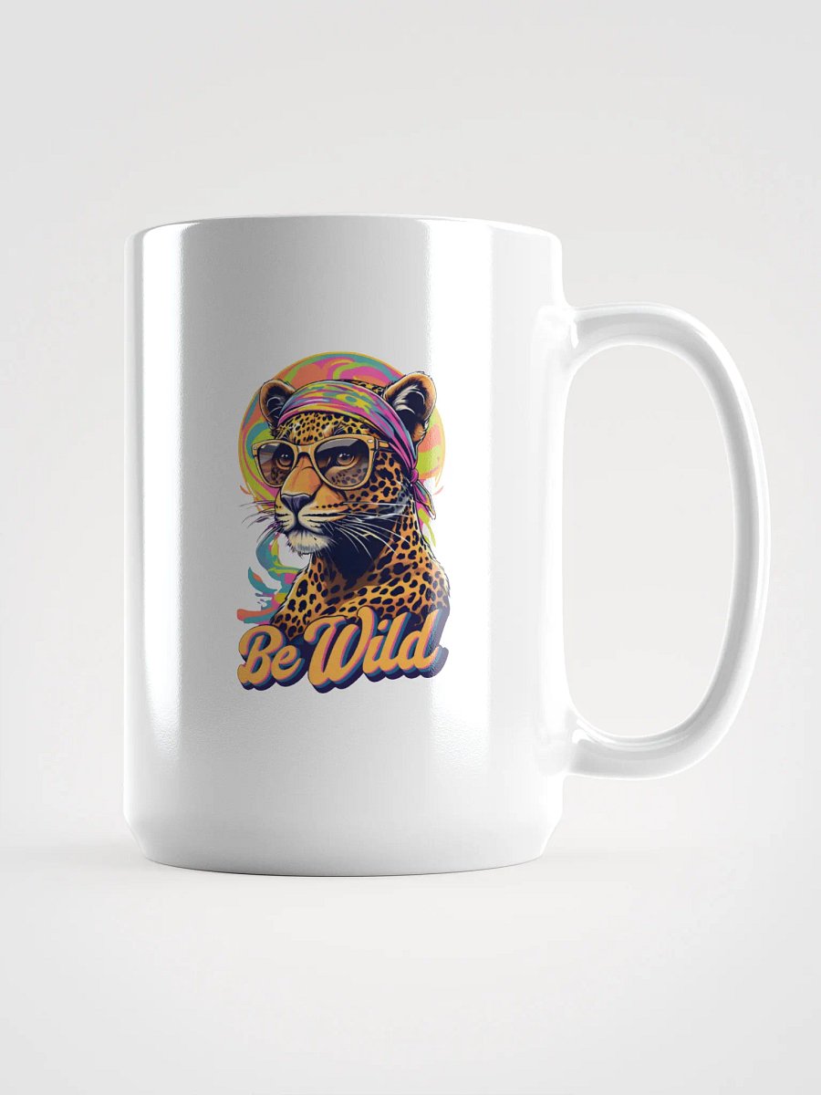 Groovy "Be Wild" Psychedelic Leopard Mug product image (1)