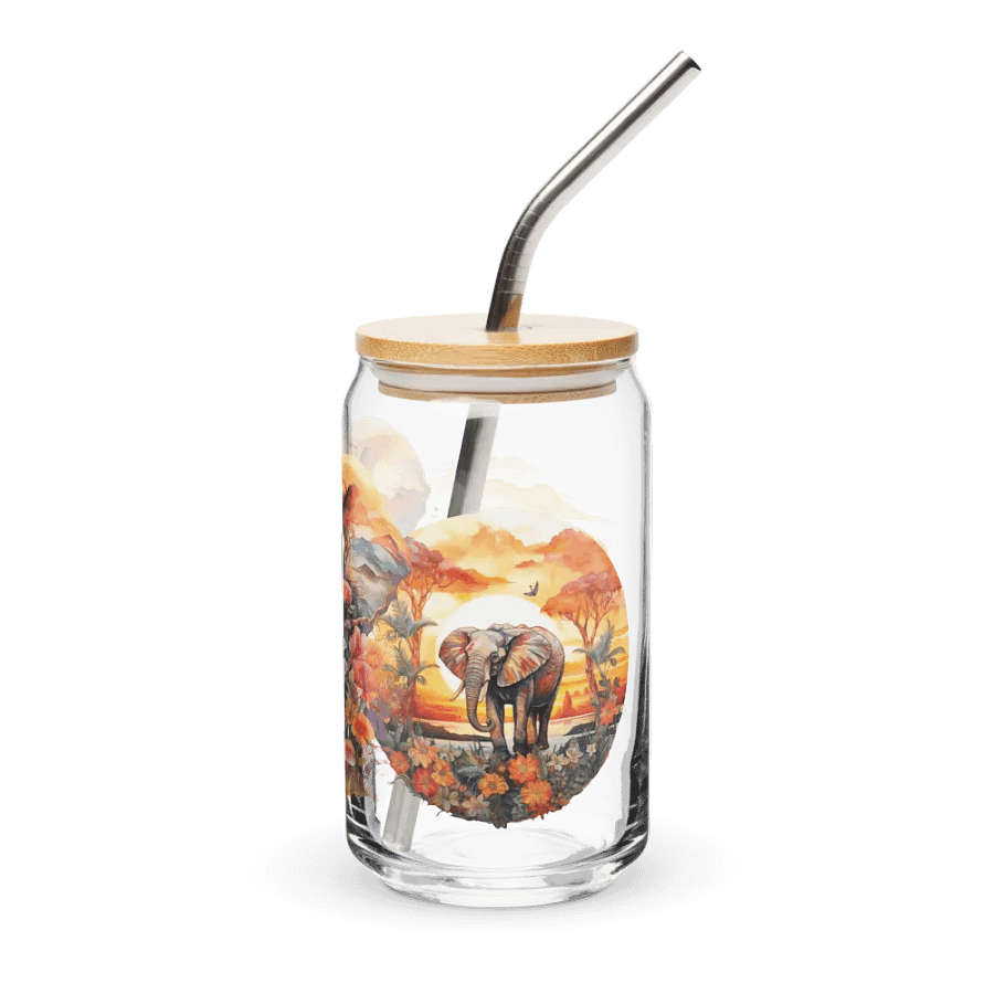 Elephant Elegance Can-Shaped Glass product image (3)