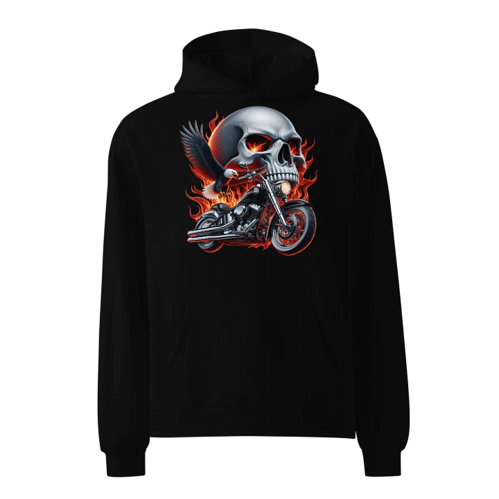Eagle Skull Rider Oversized Hoodie #10 product image (1)