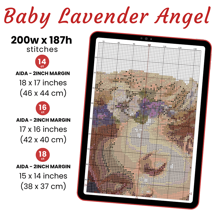 Lavender Lullaby Cross Stitch Pattern product image (2)