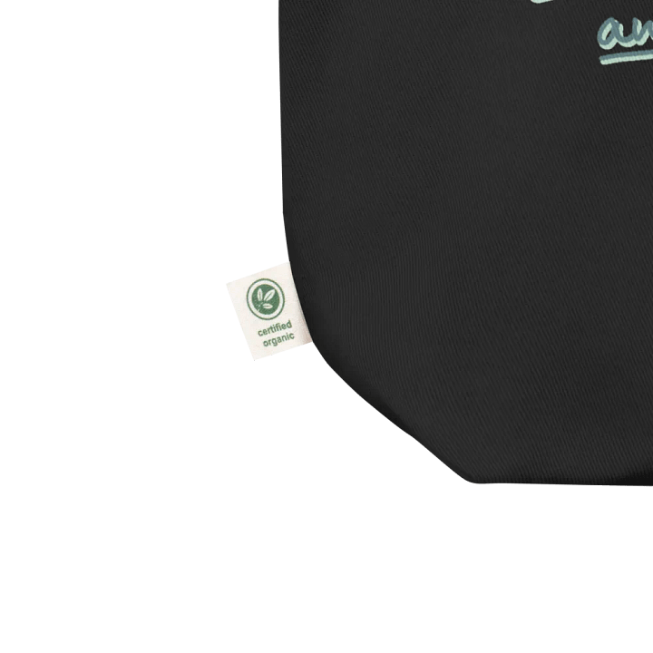Bubbly and a B*tch (fir shadow design) organic cotton tote bag product image (2)