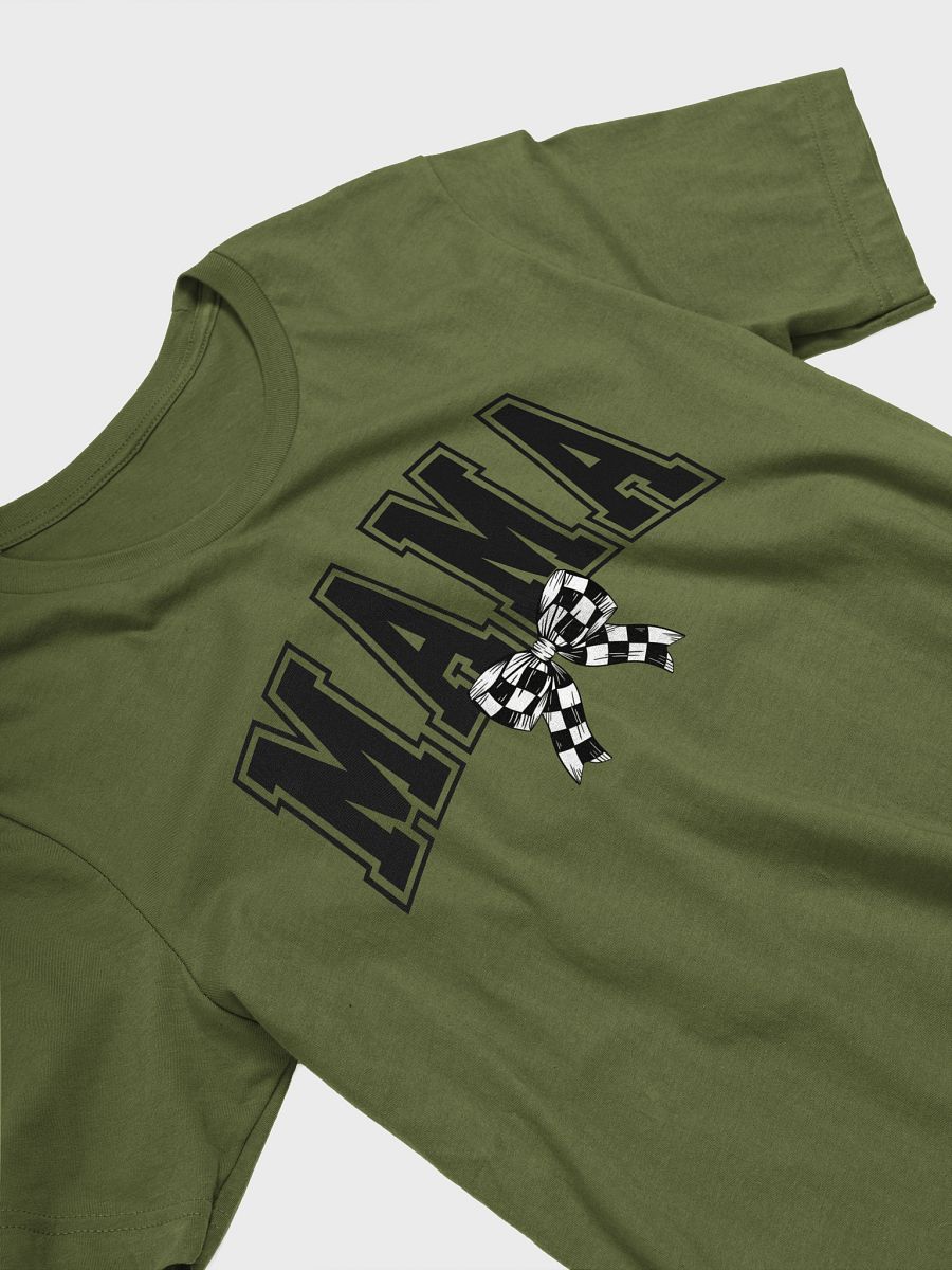 Checkered Bow Mama Print Short Sleeve Unisex T-Shirt product image (24)