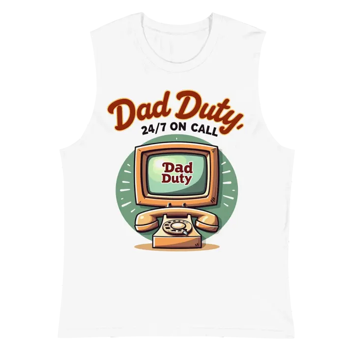 Retro Dad Duty Muscle Tank product image (2)