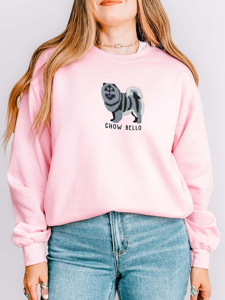 Chow Bello Sweatshirt(Embroidered) of a Chow Chow(Blue) product image (2)