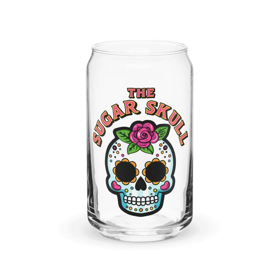 The Sugar Skull - Can Shaped Glass product image (3)