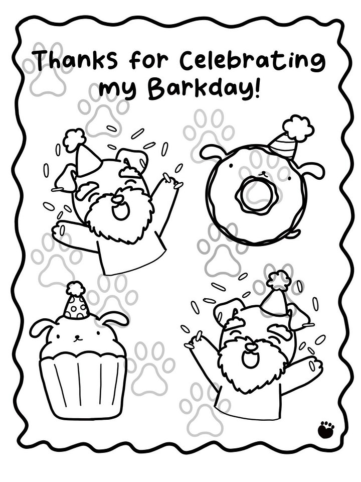 Thank you pup coloring page product image (1)