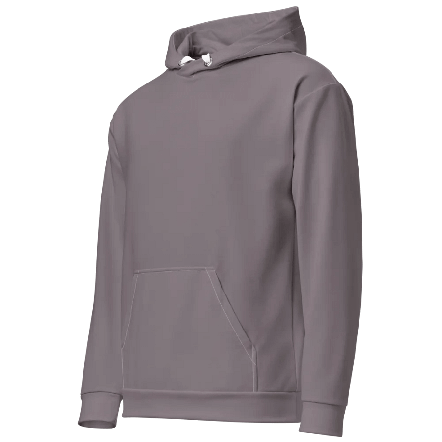 Plain Medium Gray True Summer Unisex Recycled Polyester Heavyweight Premium Hoodie by Treasure Pie product image (3)