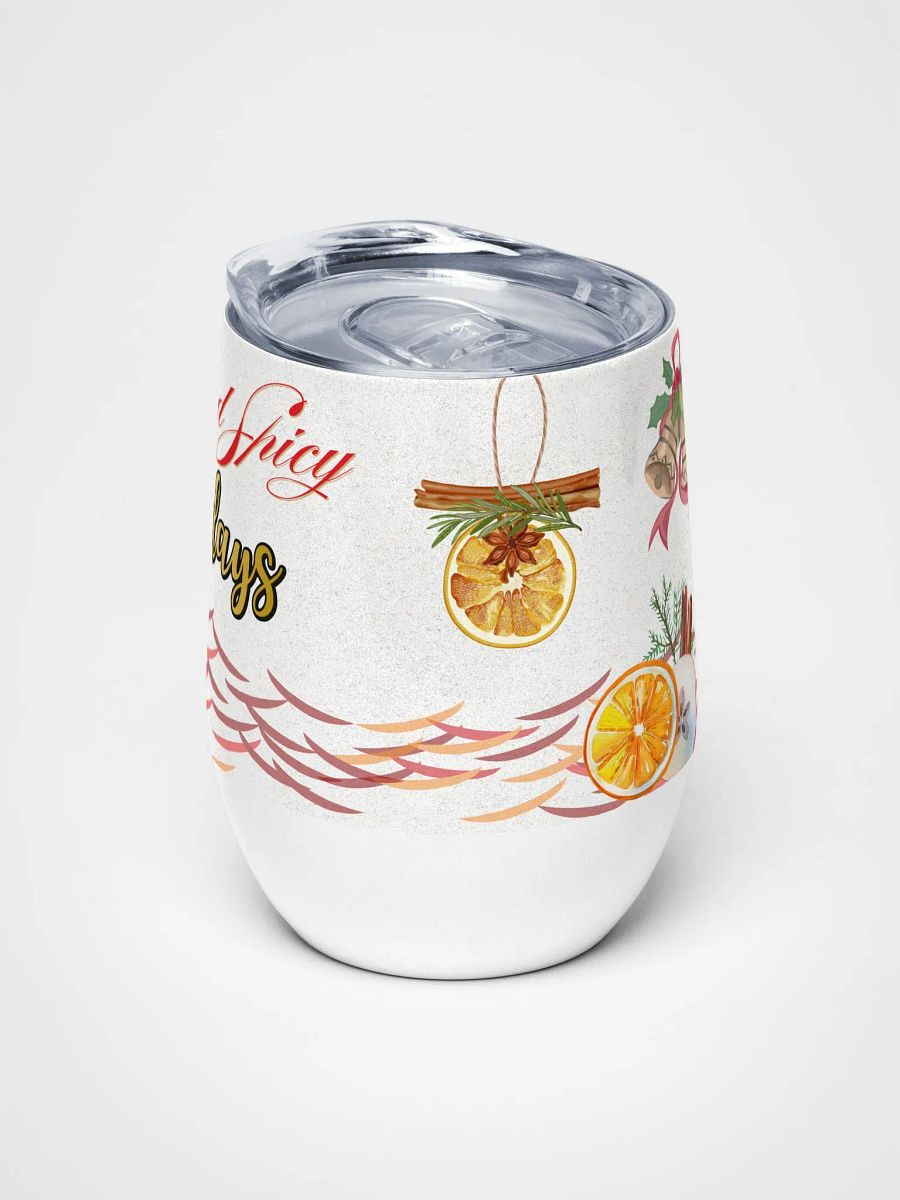 Spicy Holiday Vibes Wine Tumbler gift for moms dads friends colleagues product image (5)
