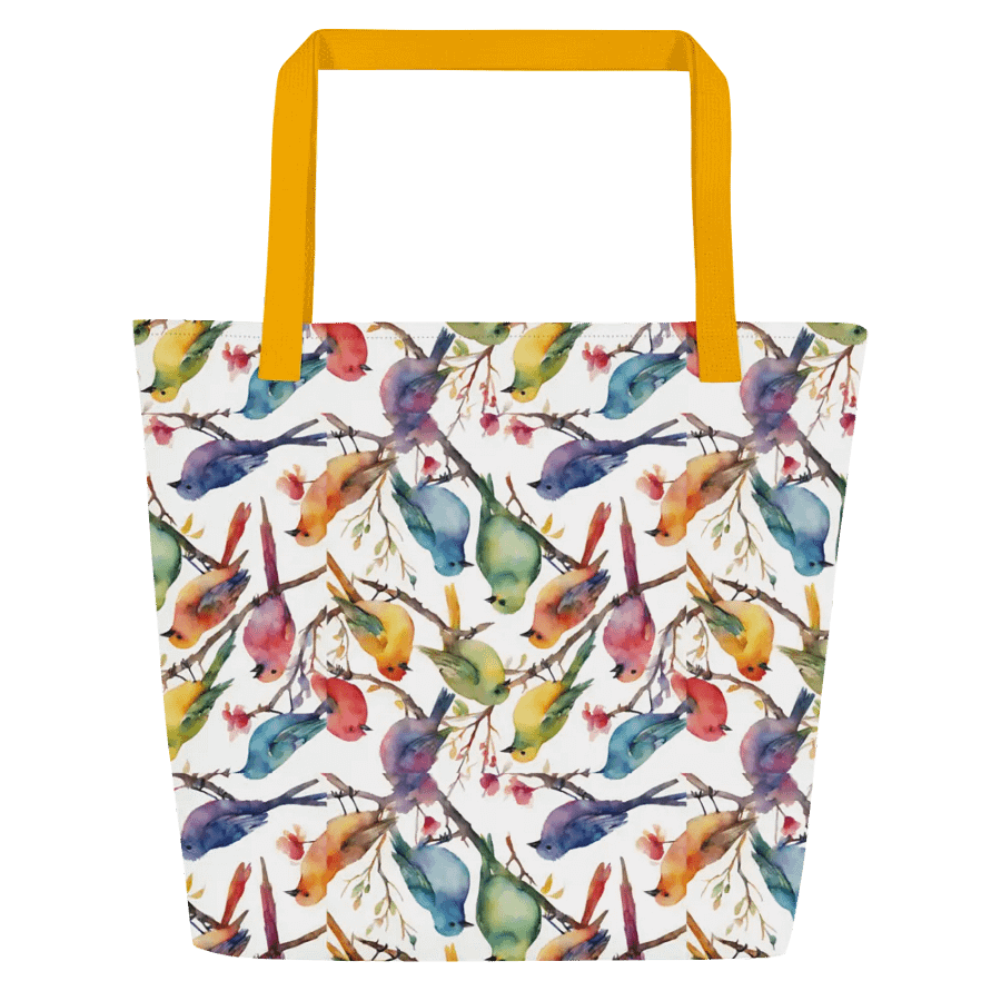 Multi Coloured Birds Tote Bag product image (4)