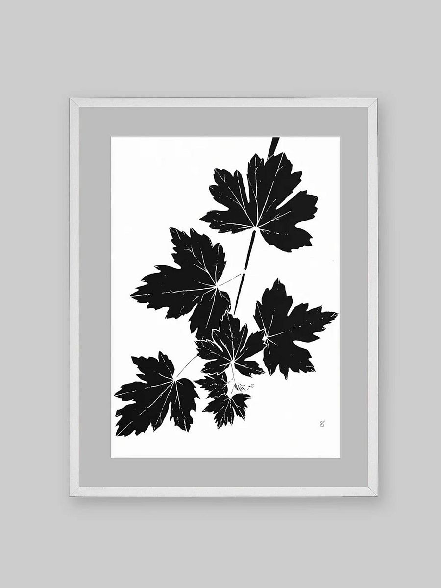 Luminous Leaf Cluster Matte Poster - Grape Leaves Light product image (10)