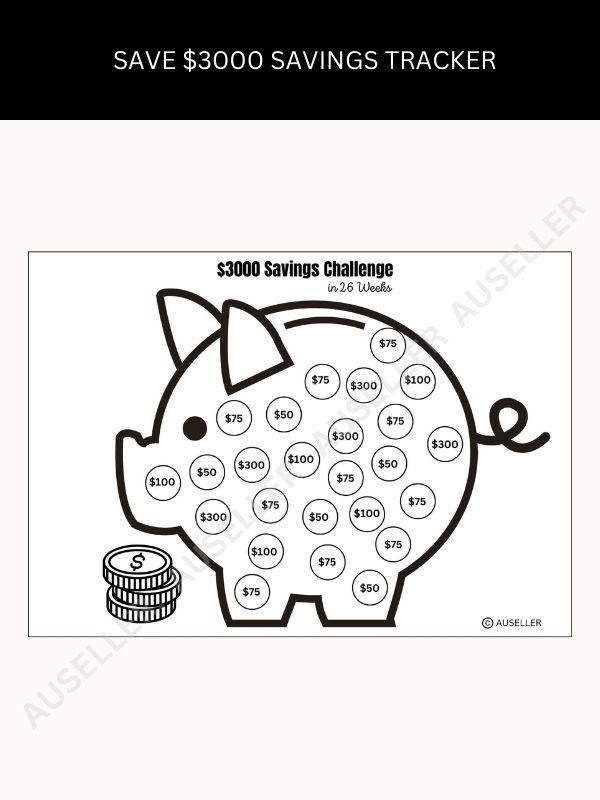 Piggy Bank Savings Tracker Bundle product image (6)