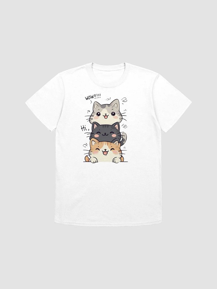 Whimsical Cat Stack Unisex T-Shirt product image (1)