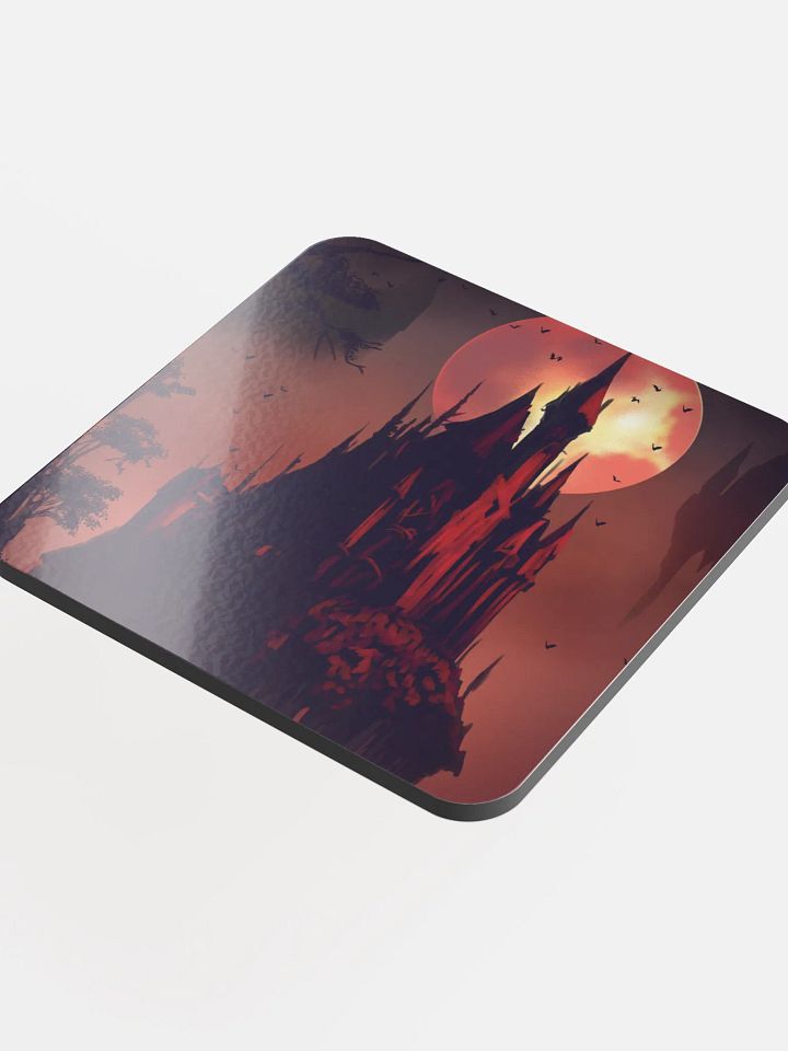 Art Fight 2023: "Vampire Castle" Glossed Cork Coaster product image (2)