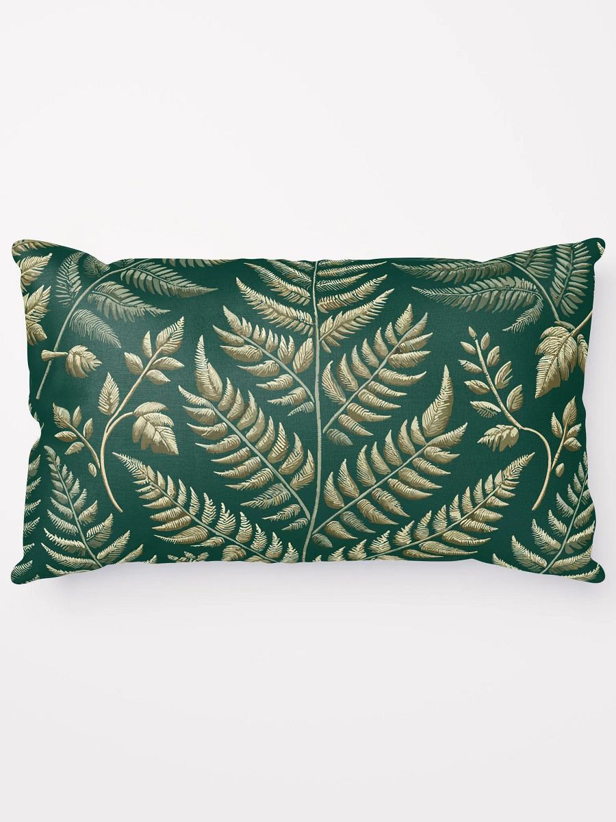 Fern Plants Lush Botanical Green Botany Leaf Gold Nature Throw Pillow product image (5)