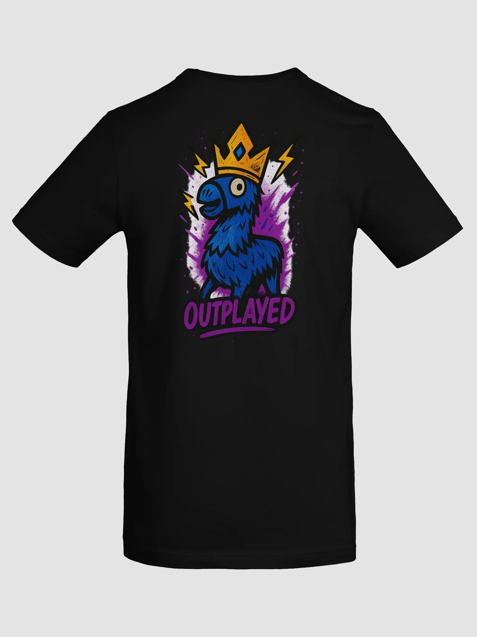 Outplayed Crown Llama Tee – Badge Front / Full Back Print product image (8)