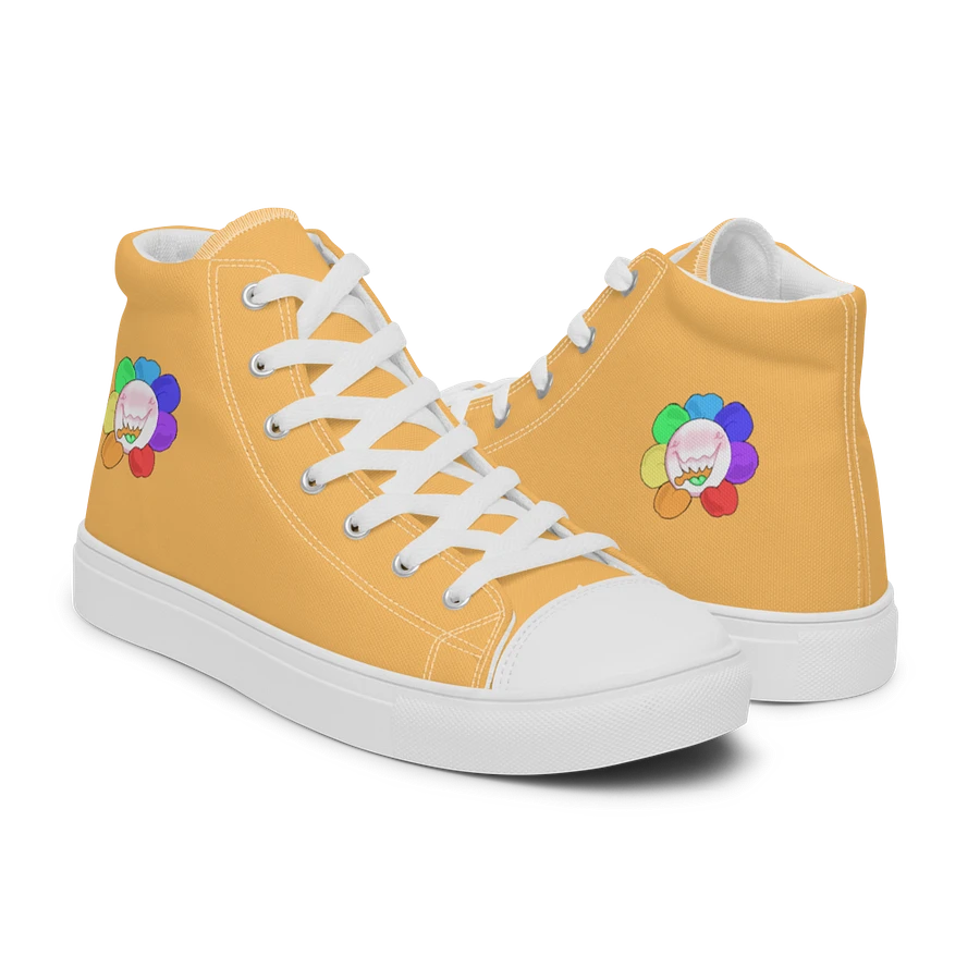 Pastel Orange and White Flower Sneakers product image (1)
