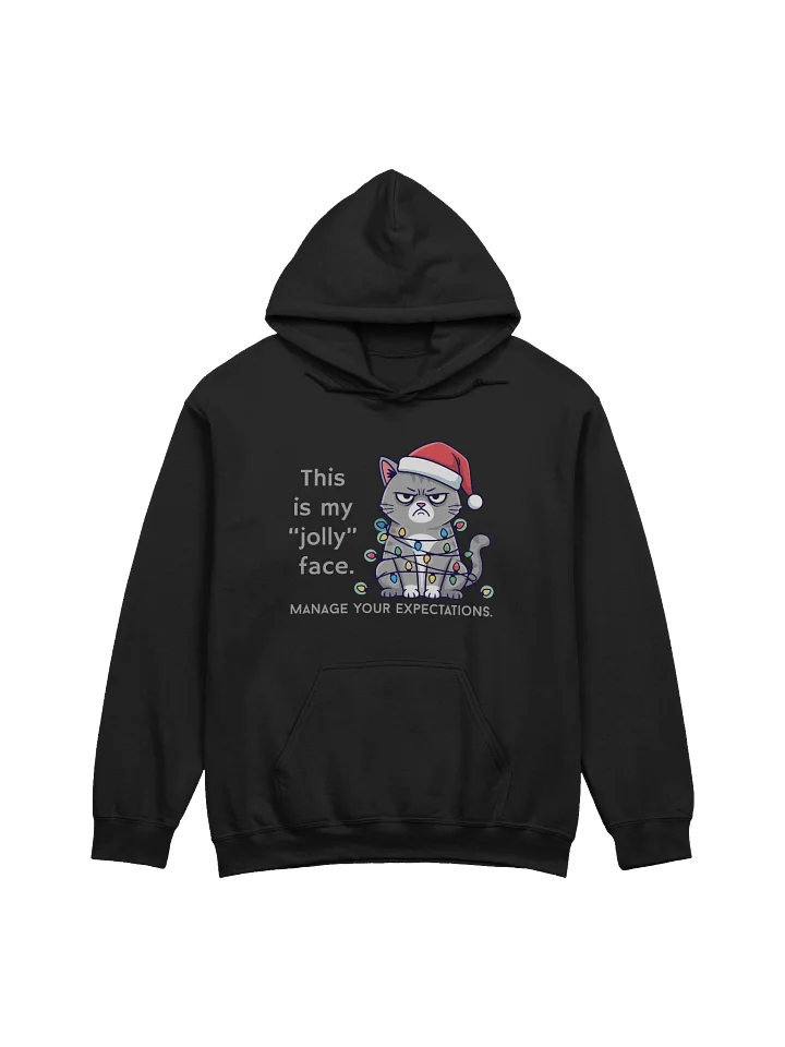 Jolly? Nope. – Grumpy Christmas Cat Hoodie product image (1)