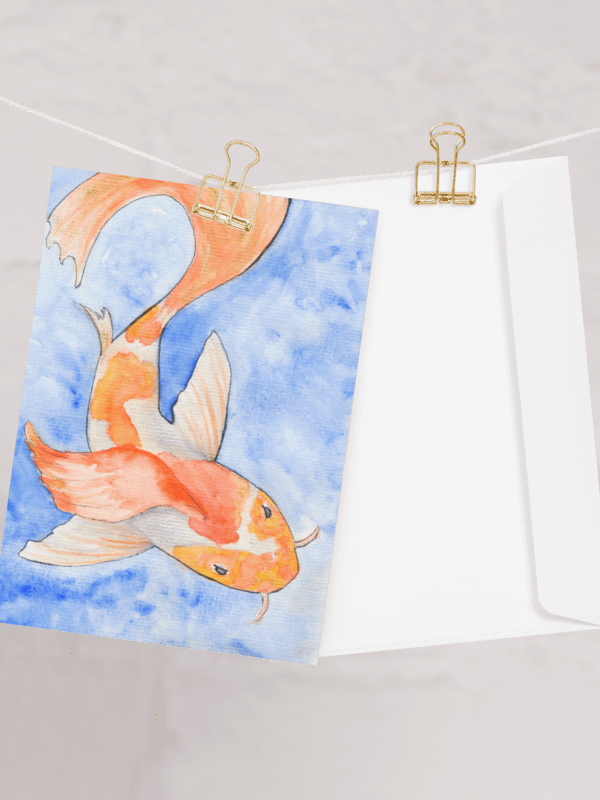 Golden Koi Blank Card product image (3)
