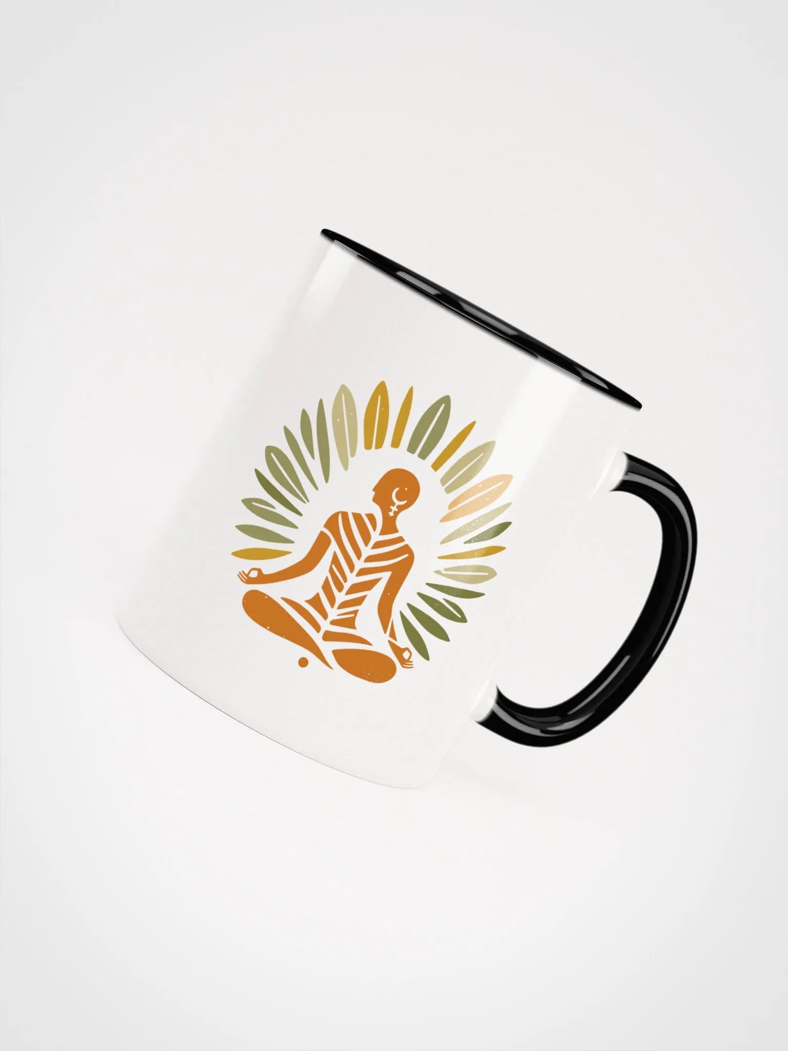 Zen Leaf Meditation Mug | Ancient Wisdom Meets Boho Style product image (29)