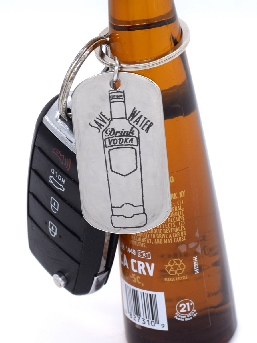 Save Water Drink Vodka Keychain product image (3)