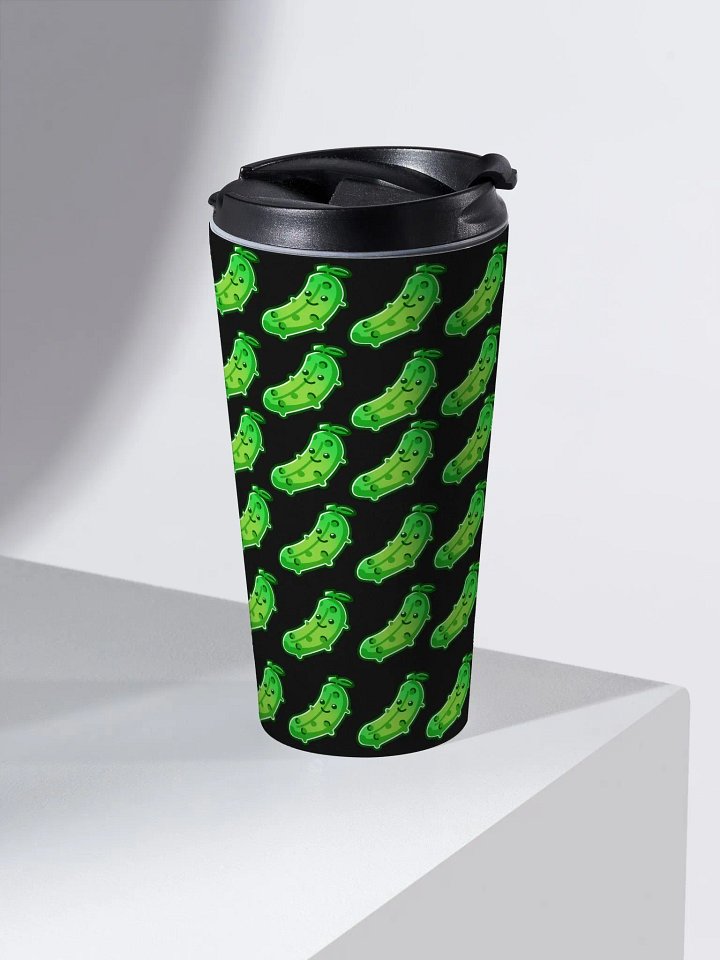 All over Pickle travel mug black product image (1)