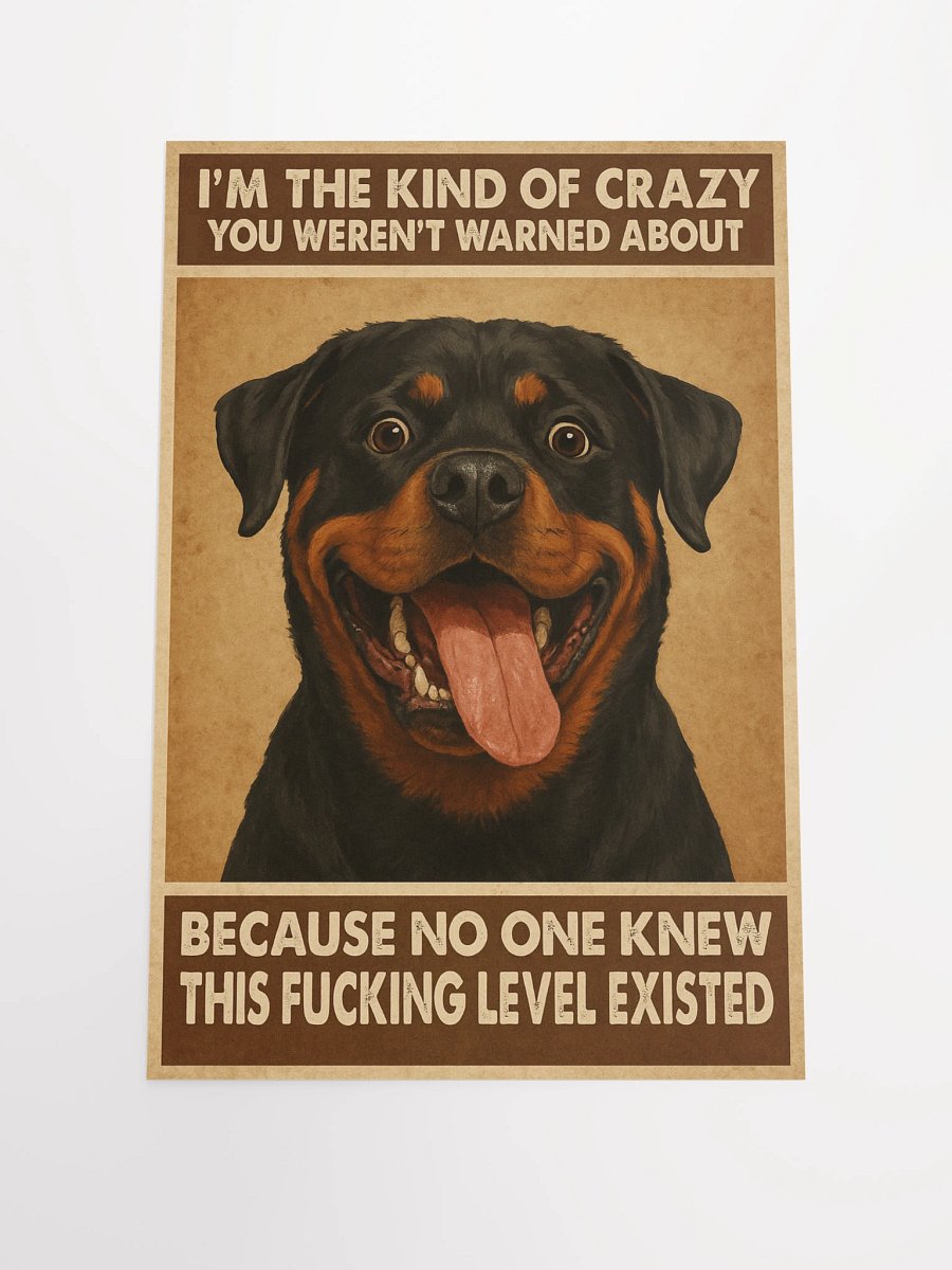 Crazy Rottweiler Poster product image (2)