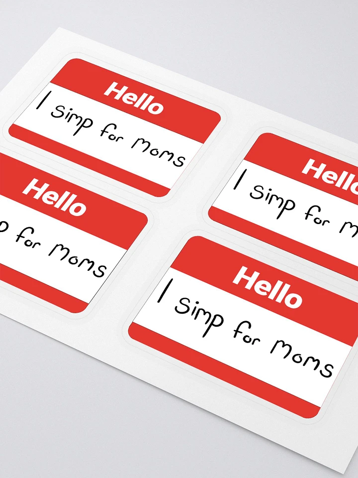Hello I Simp For Moms Sticker Sheet product image (2)