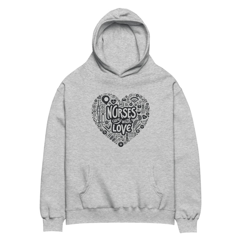 nurses care with love hoodie product image (2)